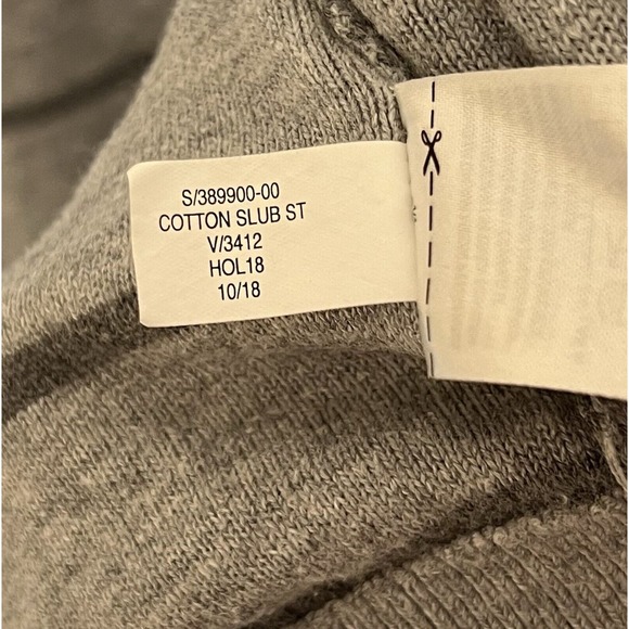 Banana Republic Striped Cotton Slub Knit Crew Neck Sweater Mens Size XL Gray - Picture 5 of 7